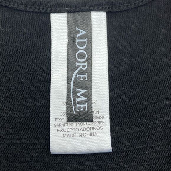 Adore Me Lace Trim Black Top Size M - Picture 7 of 8